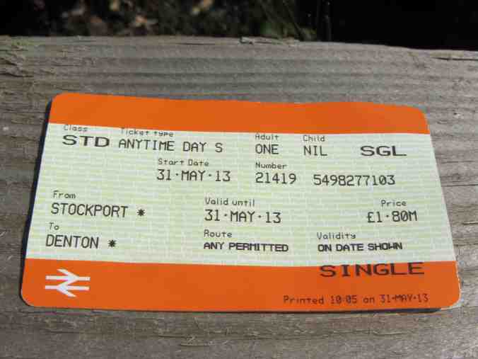 Denton, Gtr Manchester - one of Britain's rarest rail tickets
